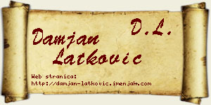 Damjan Latković vizit kartica